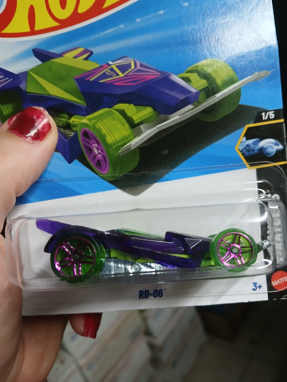 die-cast vehicle is the RD-06 in translucent purple from the 2026 X-Raycers seri
